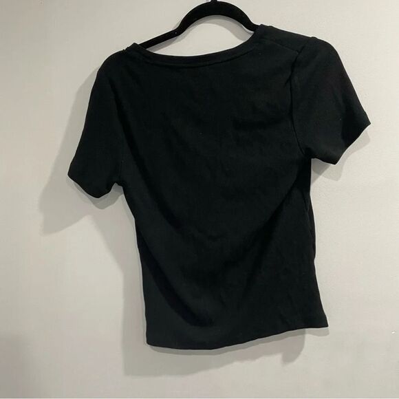 GAP the moden henley short sleeve black t shirt large - Picture 2 of 5